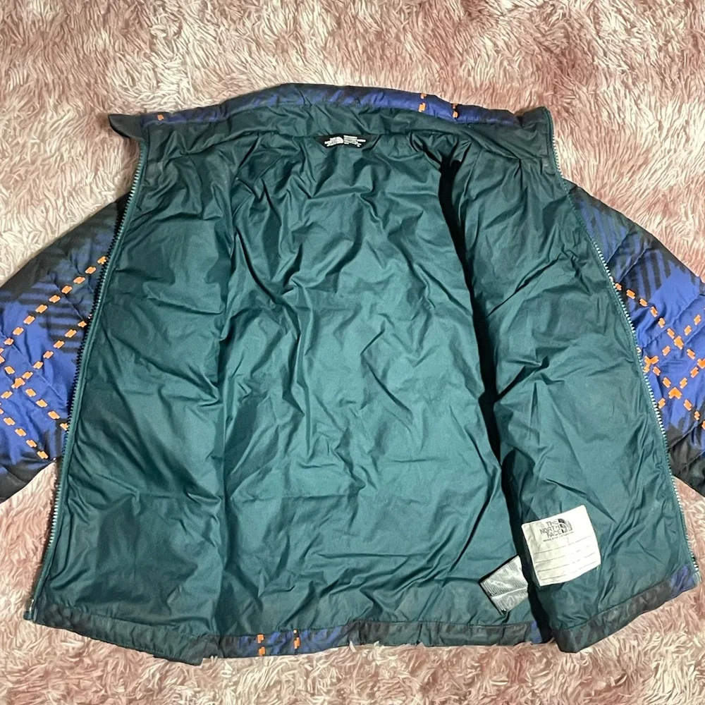 The North Face Quilted Jacket | Blue Green Patterned‎ Puffer